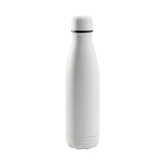 MUG71-500ml Mug Stainless steel rubber finish - White 