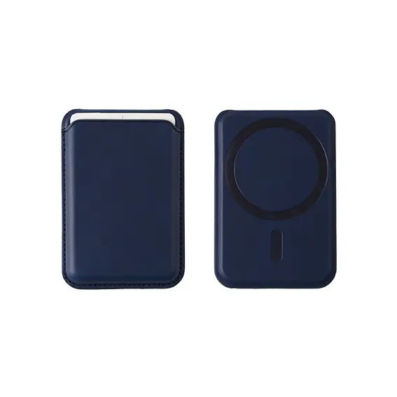 SCH13-Magesafe card Holder with stand Blue 