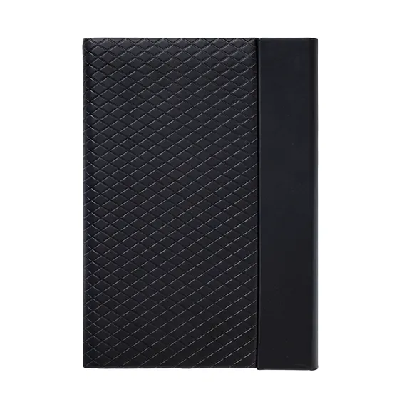 SNB140-Bumpy Leather Notebook - Black 