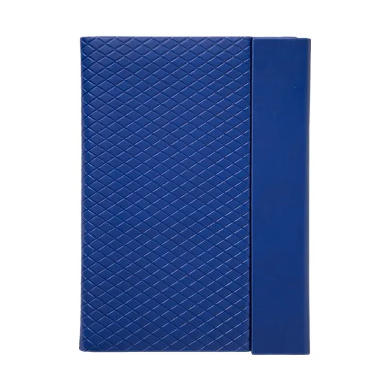 SNB142-Bumpy Leather Notebook - Blue 