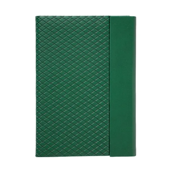 SNB143-Bumpy Leather Notebook - Green 