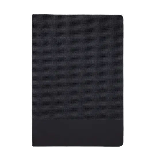 SNB145-Lux Leather Notebook - Black 