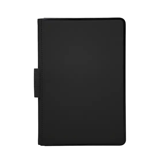 SNB150-Bumpy Leather Notebook - Black 