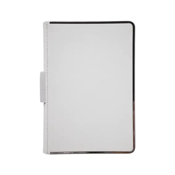 SNB151-Bumpy Leather Notebook - White 