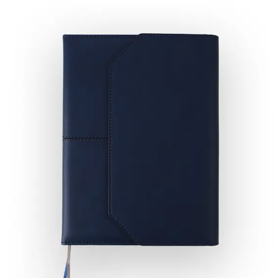 SNB157-Lux Leather Notebook - Blue 