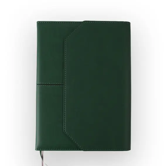 SNB158-Lux Leather Notebook - Green 