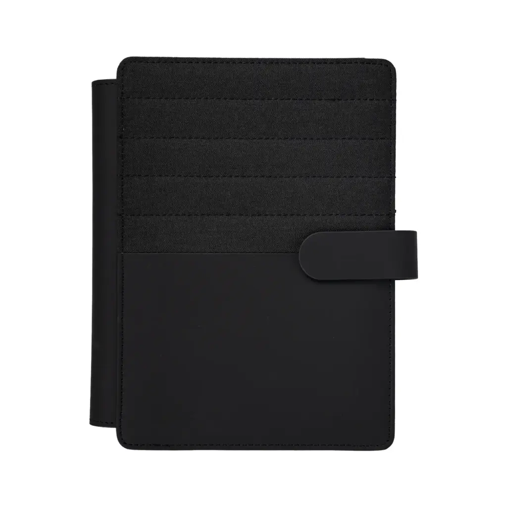 SNB10 - BUMPY LEATHER NOTE ORGANIZER BLACK