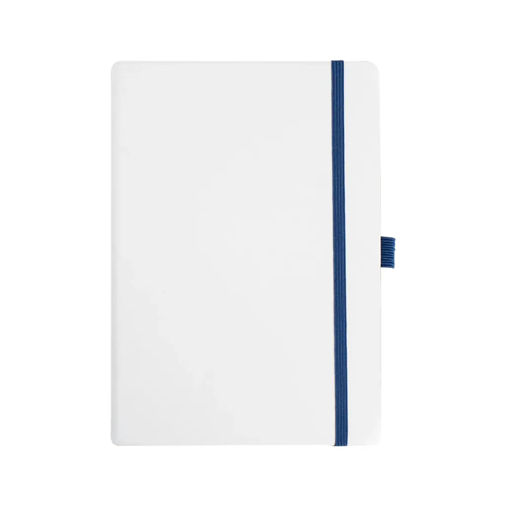 SNB25 - ELASTIC WHITE NOTEBOOK sticky BLUE