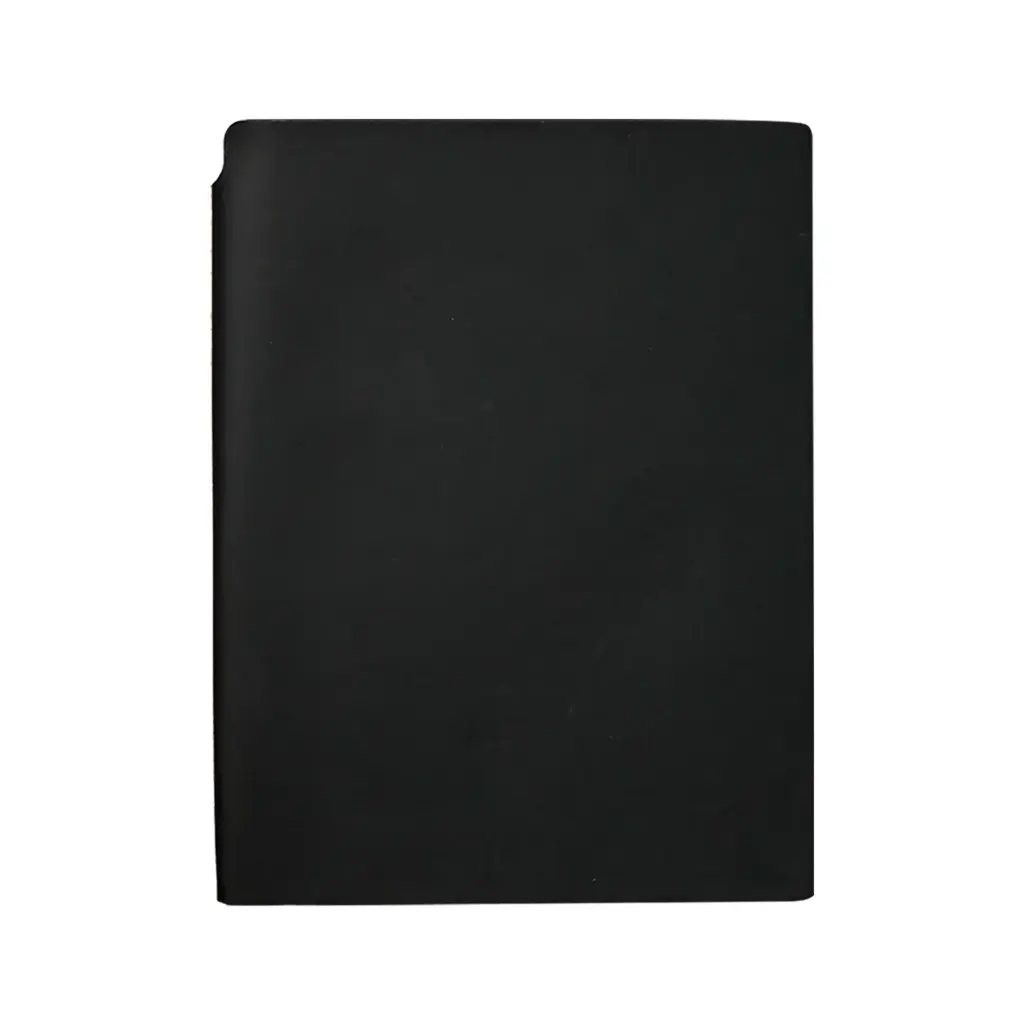 SNB28 - BURNISH LEATHER NOTEBOOK BLACK