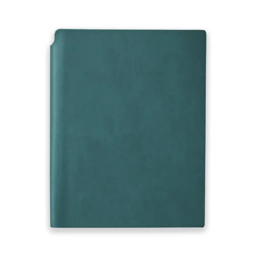 SNB29 - BURNISH LEATHER NOTEBOOK Petroleum colour