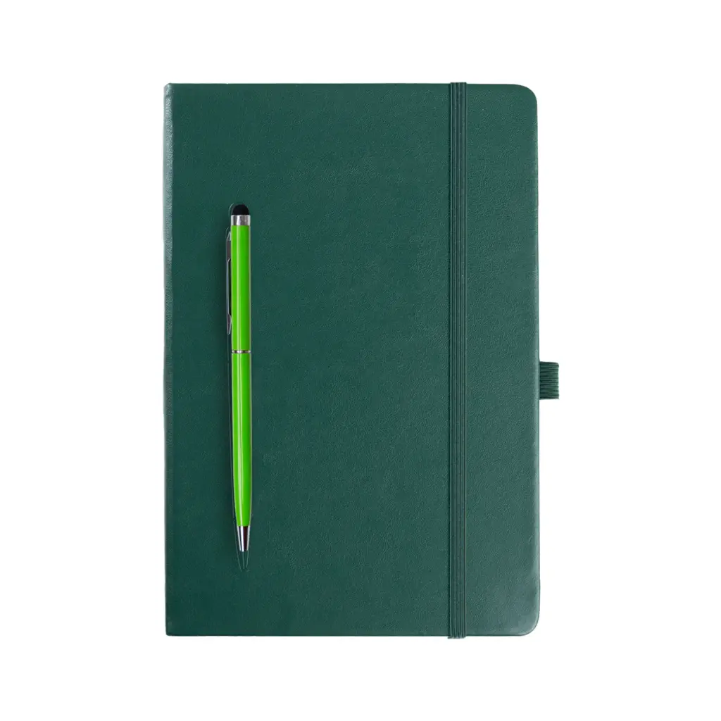 SNB34 - MAG WRITE NOTEBOOK WITH PEN GREEN