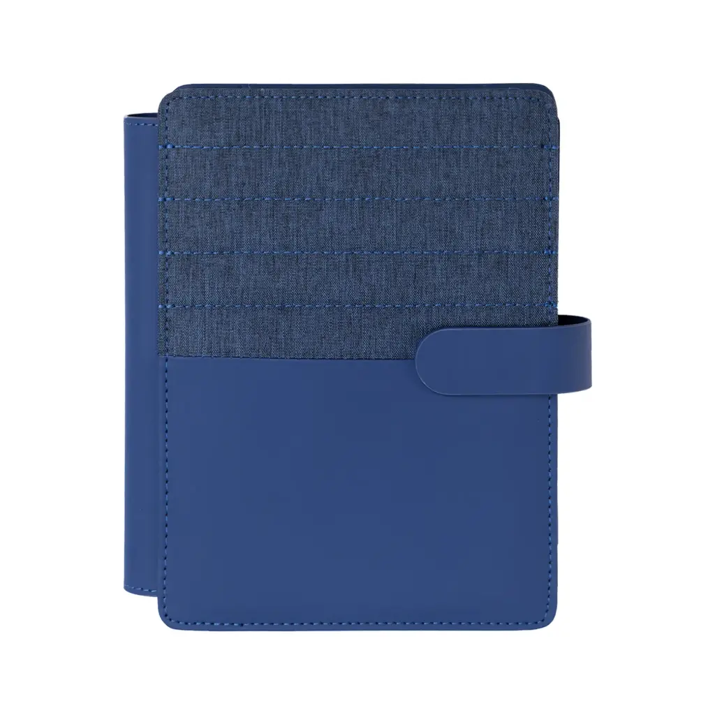 SNB37 - BUMPY LEATHER NOTE ORGANIZER BLUE