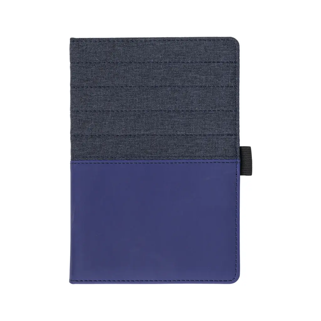 SNB43 - BUMPY LEATHER NOTEBOOK BLUE