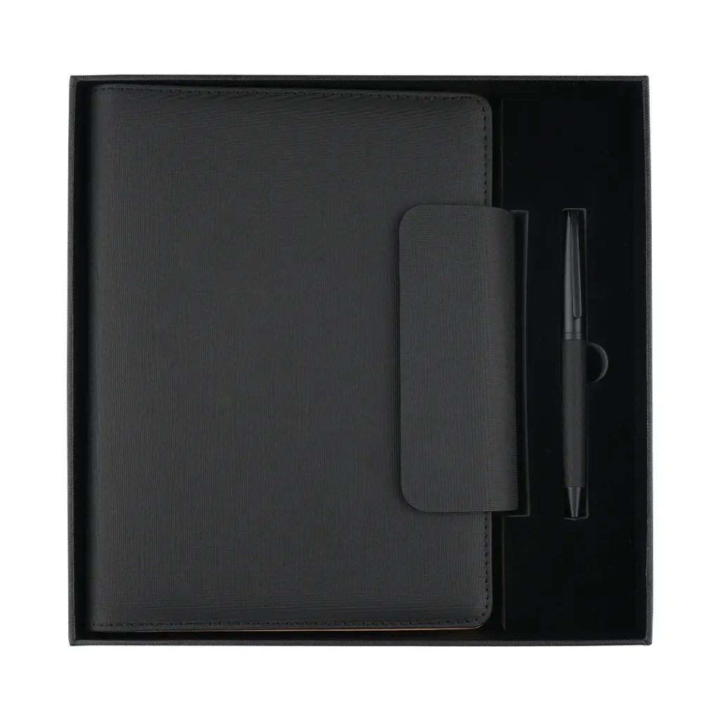 SNB88 - Notebook With Magantic Pen - Black