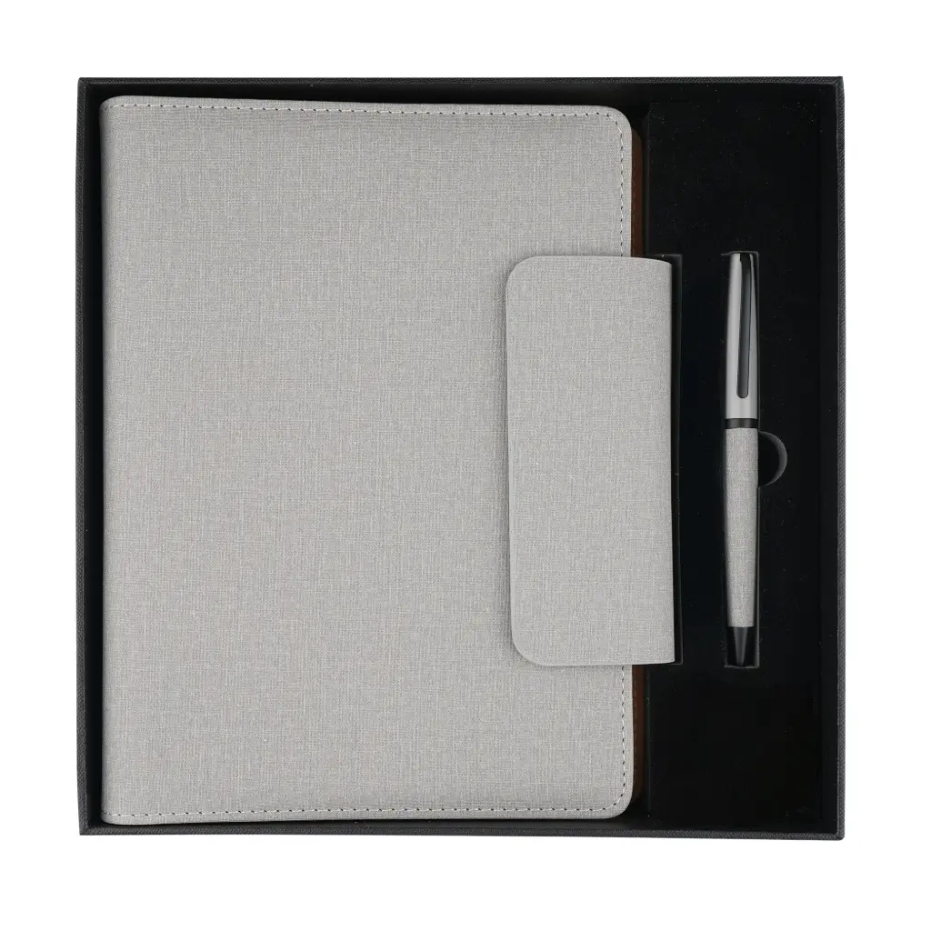 SNB89 - Notebook With Magantic Pen - Grey